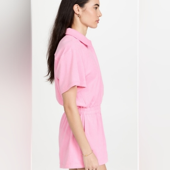 Good American Terry Romper Knit Iced Pink Size 4  Style GSW0230 New - Picture 4 of 8